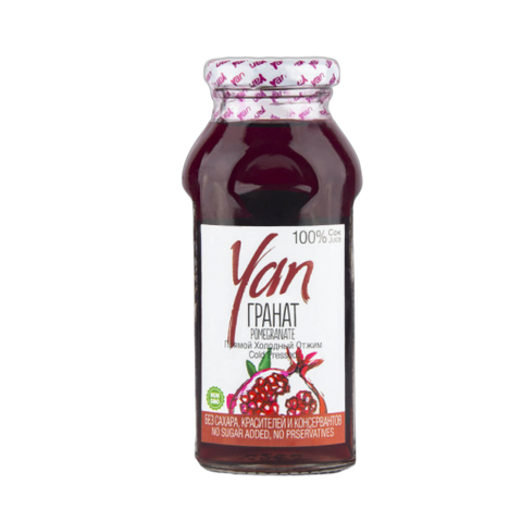 Sok z Granatu 100% YAN - Tłoczony na Zimno, Bez Cukru (250ml) Ararateu.com Sklep Ormiański