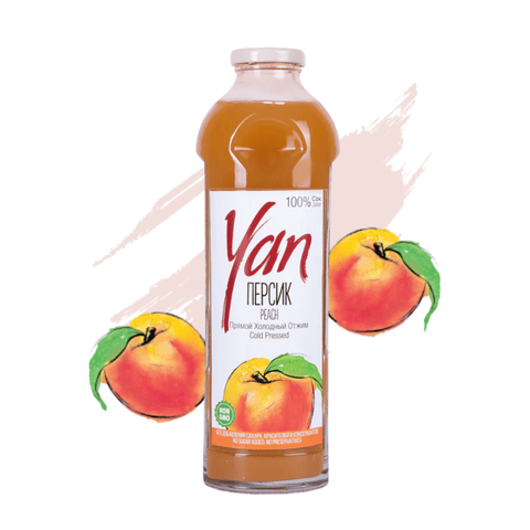 Sok Brzoskwiniowy YAN – Tłoczony na Zimno Premium (930ml) Ararateu.com Sklep Ormiański